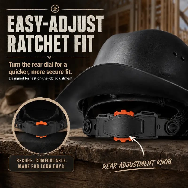 🔥LAST DAY 50% OFF ⛑️Western Cowboy Hard Hat, Vented Wide Brim Safety Helmet for Construction & Ranch Workers