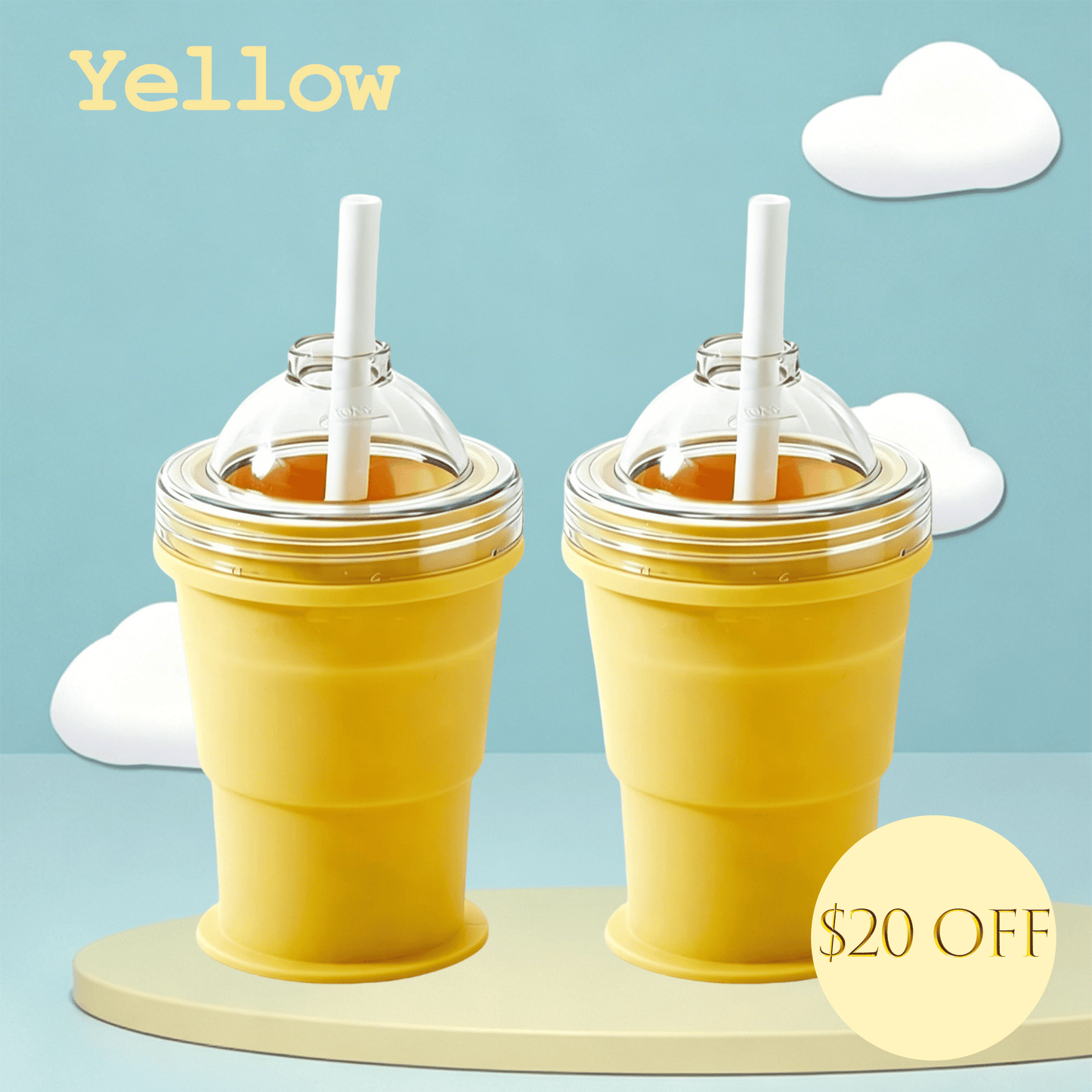 🧊55% OFF TODAY🥤 Foldable Ice Cup with Built-In Ice Ball Mold