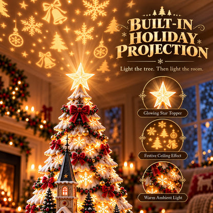 🔥HOT SALE🔥🏆 60,000+ Sold🎄Christmas Village Projection Centerpiece – 4 Themed Villages