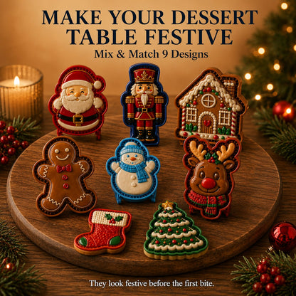 🔥 Last Day 49% OFF 🎄 9-Design Christmas Mini Pie Mold Collection 🥧✨