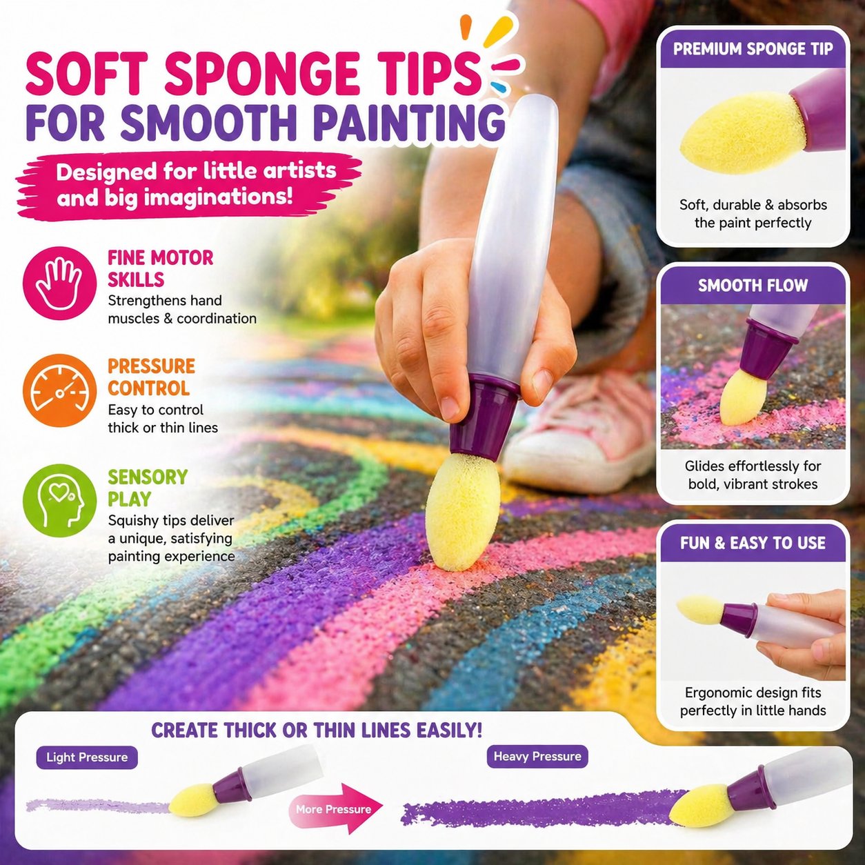 🎨Sidewalk Chalk Paint Kit — The Ultimate Outdoor Creative Adventure ( 6 PCS )