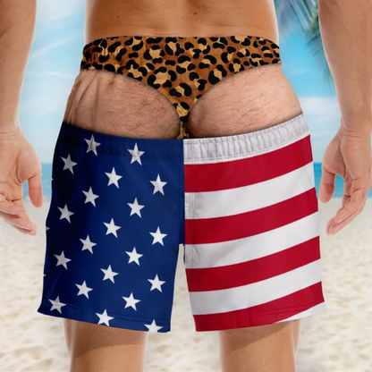 HOT SALE 🎁Funny Patriotic Men Swim Trunks