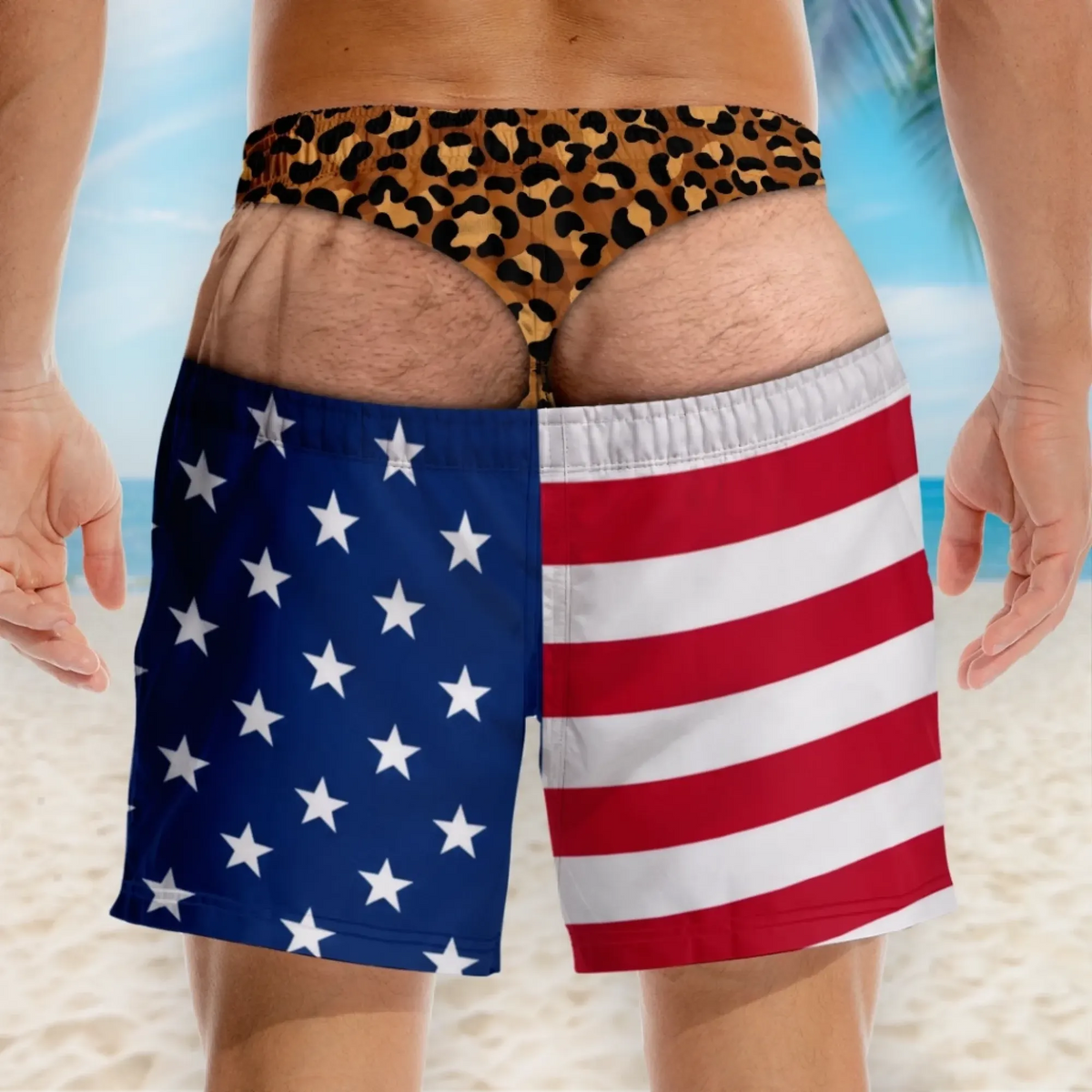 🔥HOT SALE 50% OFF🩳Funny Patriotic Men Swim Trunks