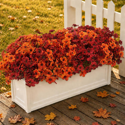 🍂Fall Artificial Flower Halloween 12pcs, UV Resistant Colorful Fake Flower🍂