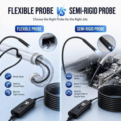 HD Endoscope Inspection Camera | 2M 5M 10M Waterproof Probe