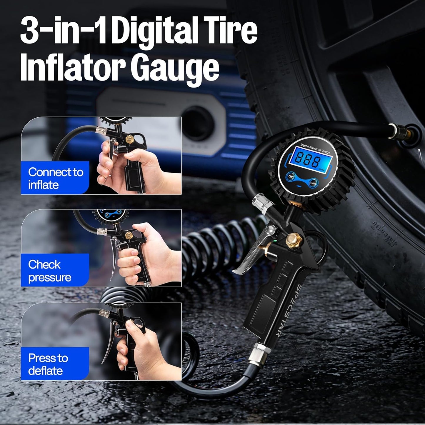 🚨 Hot Sale 50% OFF 🚘 Smart Digital Tire Inflator