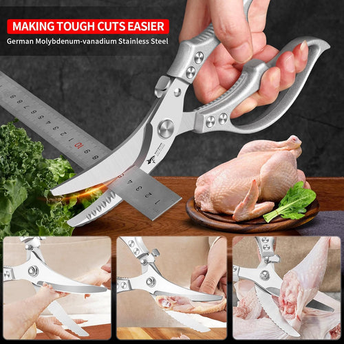 ✂️ LIMITED TIME 49% OFF! 🎁 Heavy-Duty Multifunction Kitchen Shears – 4-in-1 Tool with Fish Scaler, Bottle Opener & Safety Lock 🔪