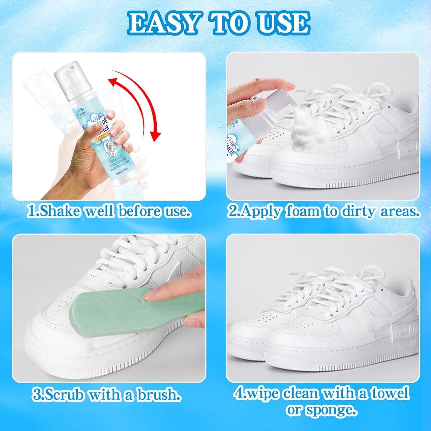 🏆Flash Sale⚡50K+ SOLD👟Shoe Cleaning Kit for Leather, Suede, Canvas, Mesh & More