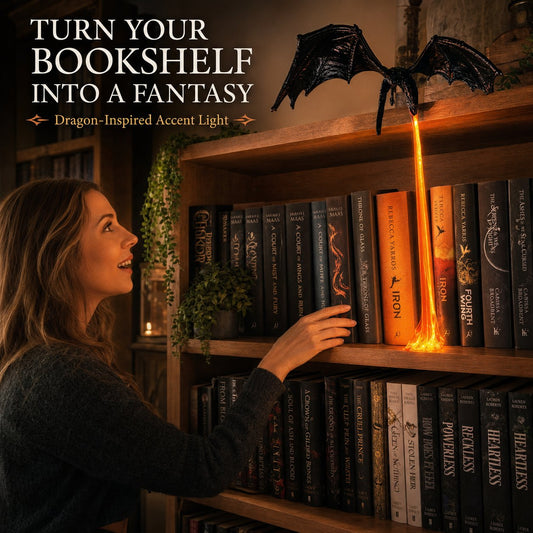 🔥Limit Time 50% OFF 🐉 Dragon Shelf Light for Fantasy Book Lovers 📚
