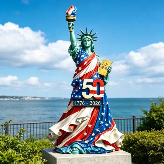 🔥HOT SALE 🇺🇸 Handmade USA 250th Anniversary Statue of Liberty Figurine