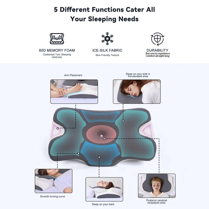 ⚡LAST DAY 50% OFF & Free Shipping🌈 VIPfree Cooling Memory Neck Pillow