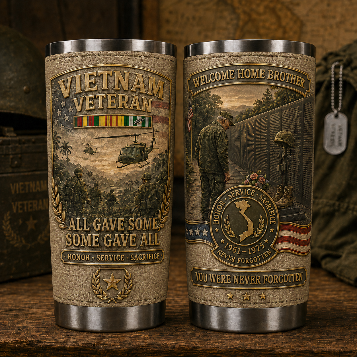 🔥 Last Day Promo: 55% OFF-🇺🇸 Vietnam War Veteran Commemorative Travel Tumbler
