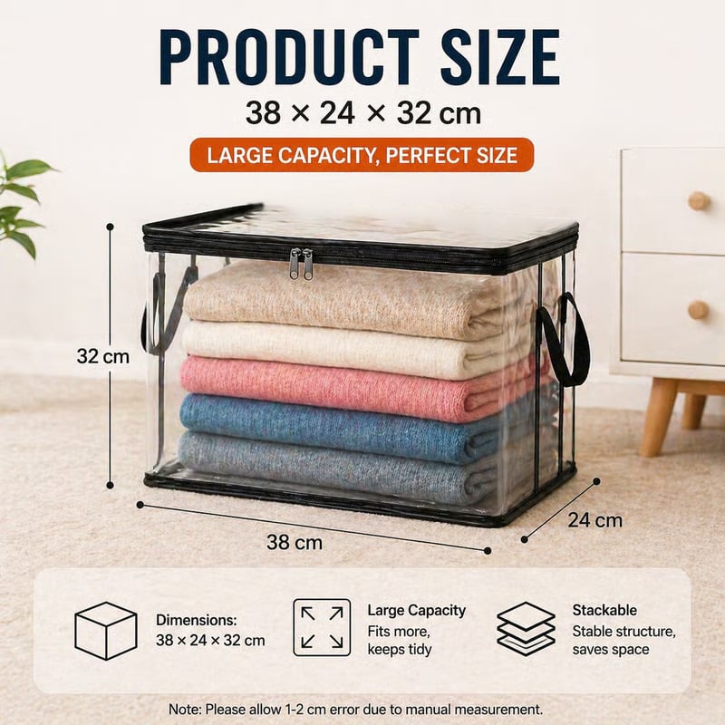 🔥 HOT SALE 50% OFF🔥🧺Large Clear Storage Box✨ Keep Your Home Organized