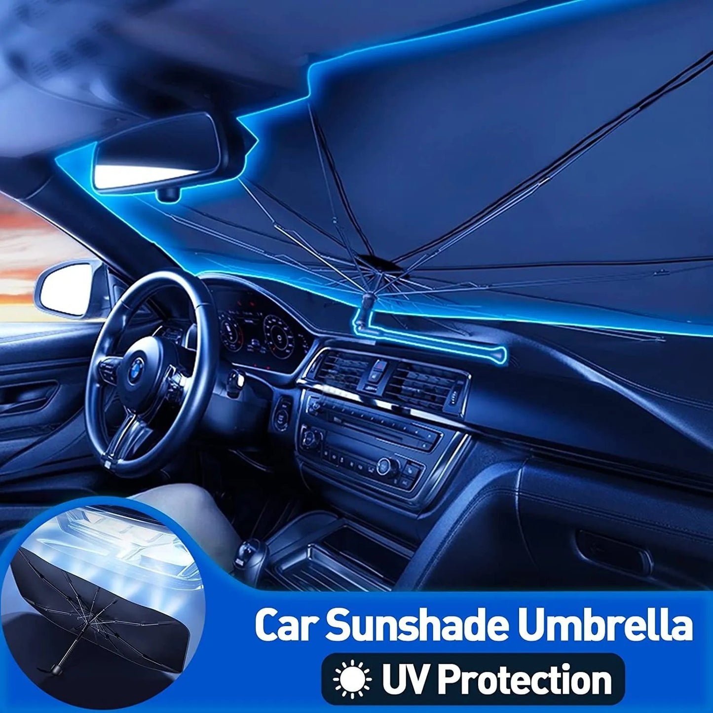 🔥 Summer parking savior special offer! Foldable Car Umbrella✨