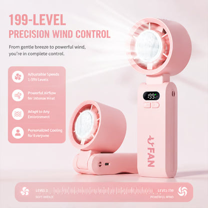 ❄️ Turbo Ice-Cooling Handheld Fan  Powerful Airflow Meets Instant Cooling Relief