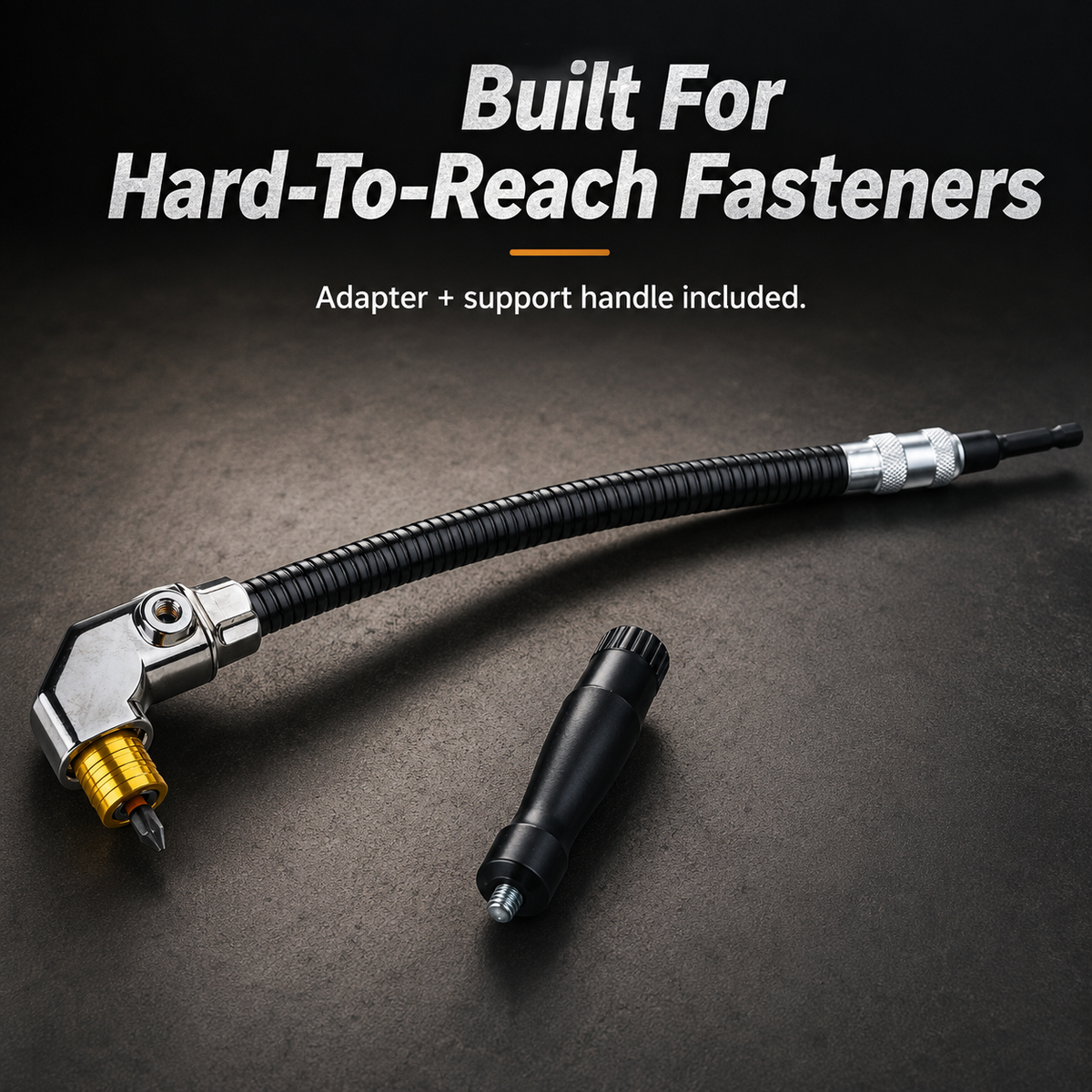 🔥 55% OFF TODAY⚙️ Flexible 90° Right Angle Drill Adapter – Reach Tight Spaces