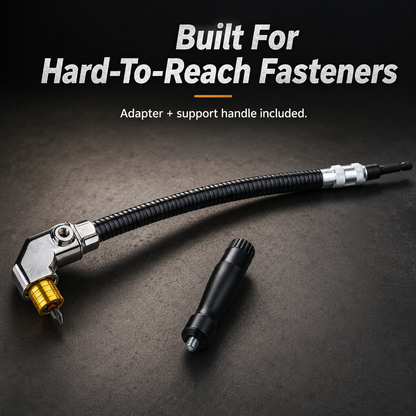 🔥 55% OFF TODAY⚙️ Flexible 90° Right Angle Drill Adapter – Reach Tight Spaces