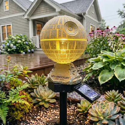 🚀 60th Anniversary Enterprise Solar Garden Light – Starship Outdoor Garden Decor 🪐