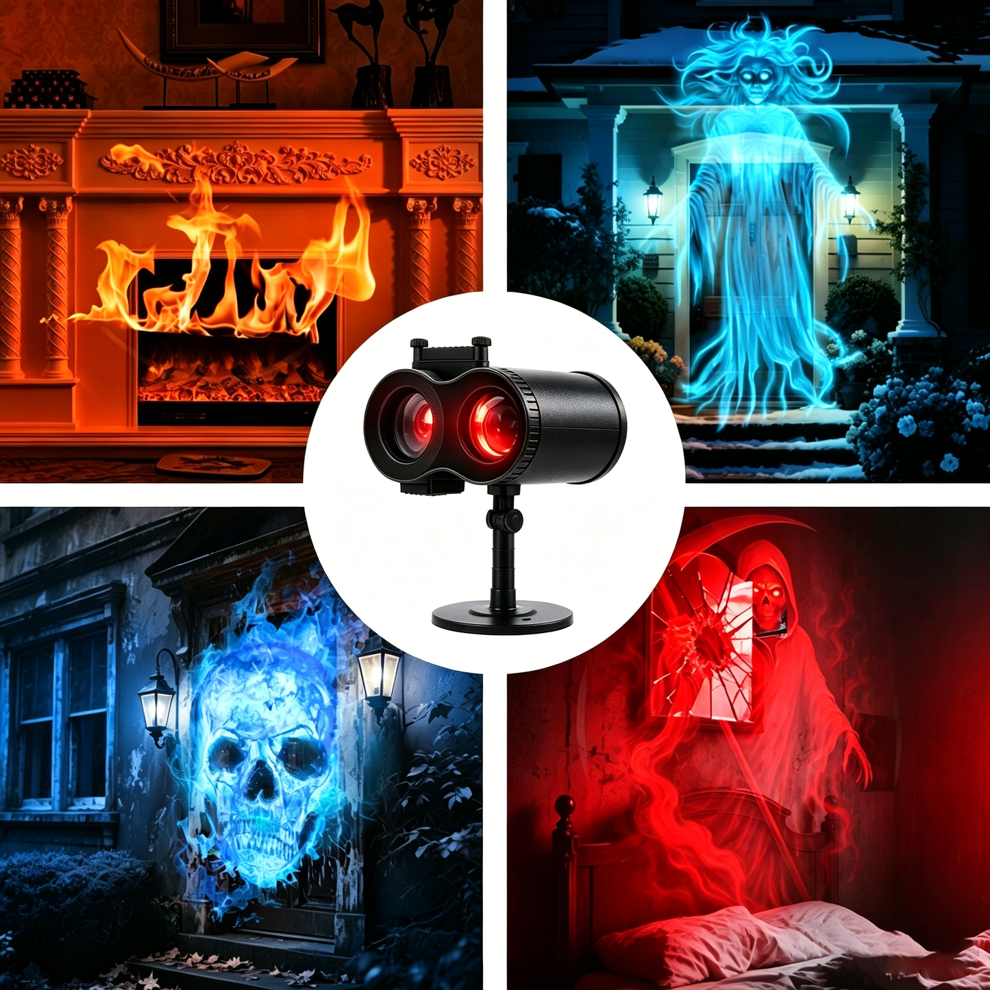 👻SAVE 50% TODAY🎥Turn Your Home Into a Haunted Halloween Wonderland | 10 Unique HD Projection Patterns, 32FT Ultra-Large Display