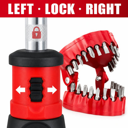 🛠️Tooth-Shaped Bit Holder – 28-Piece DIY Screwdriver Bit Set