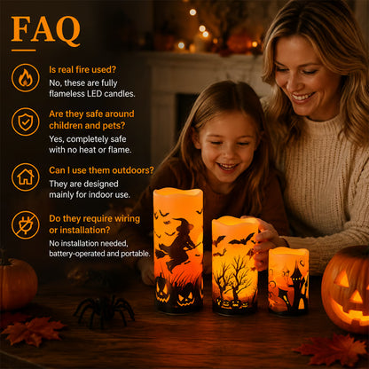 🎃 Halloween Flameless Flickering LED Candles