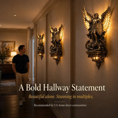 🎁50% OFF TODAY🕊️St. Michael Guardian Angel Wall Light✨