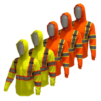 🔥 HOT SALE 50% OFF 🔥 5 Pack High Visibility Hoodie Safety Shirts