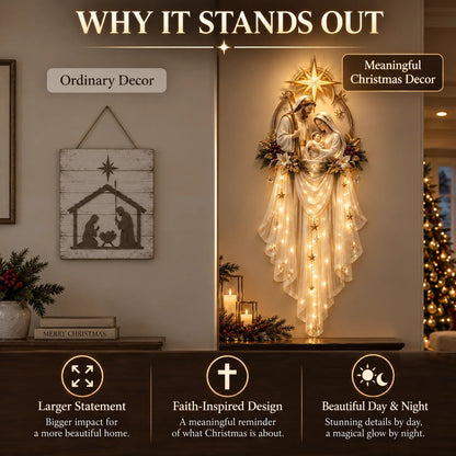 ✨50% OFF TODAY ✝️ Holy Family Star Veil™ – Meaningful Christmas Wall Decor