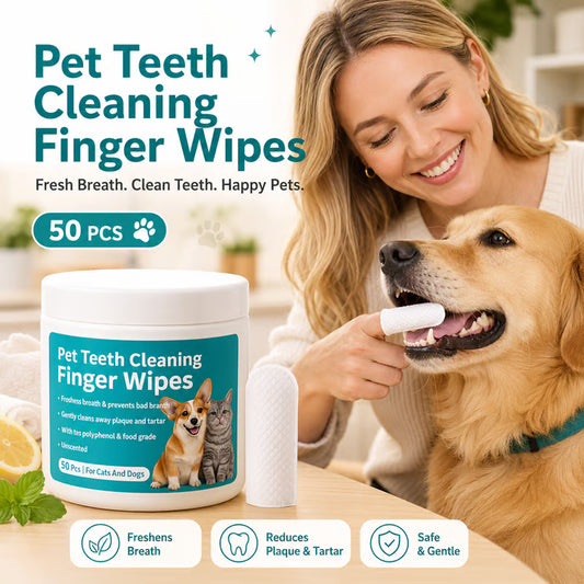 🐾  Pet Oral & Ear Hygiene Finger Wipes