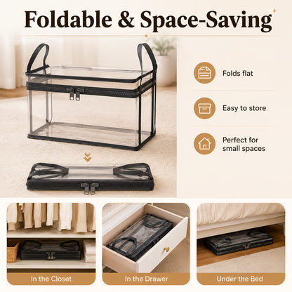 📚 Foldable Transparent Storage Box 🔥 Limited-Time Deal: Buy 1 , Get 1 Small FREE (worth $19.99) — Ends Soon!