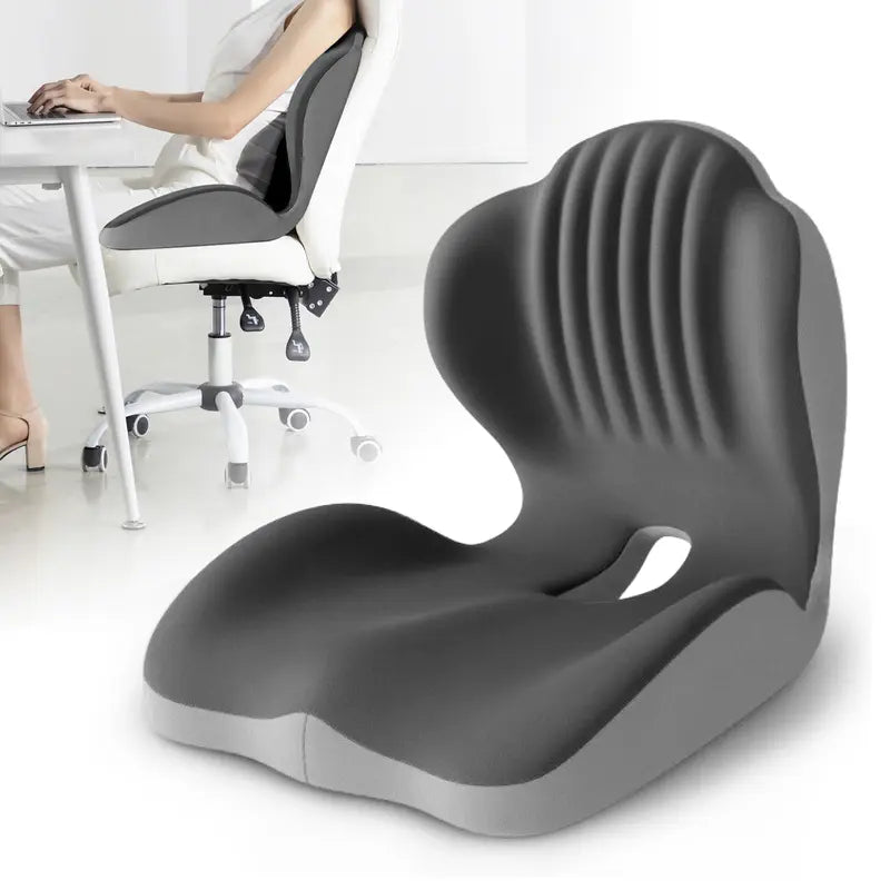 🔥HOT SALE 55% OFF💺Ergonomic Memory Foam Seat Cushion with Lumbar & Back Support, Relieves Back Pain, Reduces Pressure