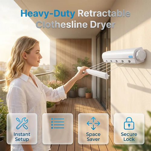 Retractable Multi-Line Clothesline Dryer