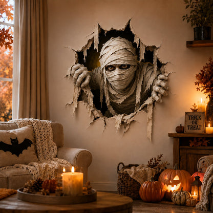 🎃 Halloween 3D Break-In Wall Decals – Realistic Spooky Wall & Window Stickers (Easy Peel & Stick)