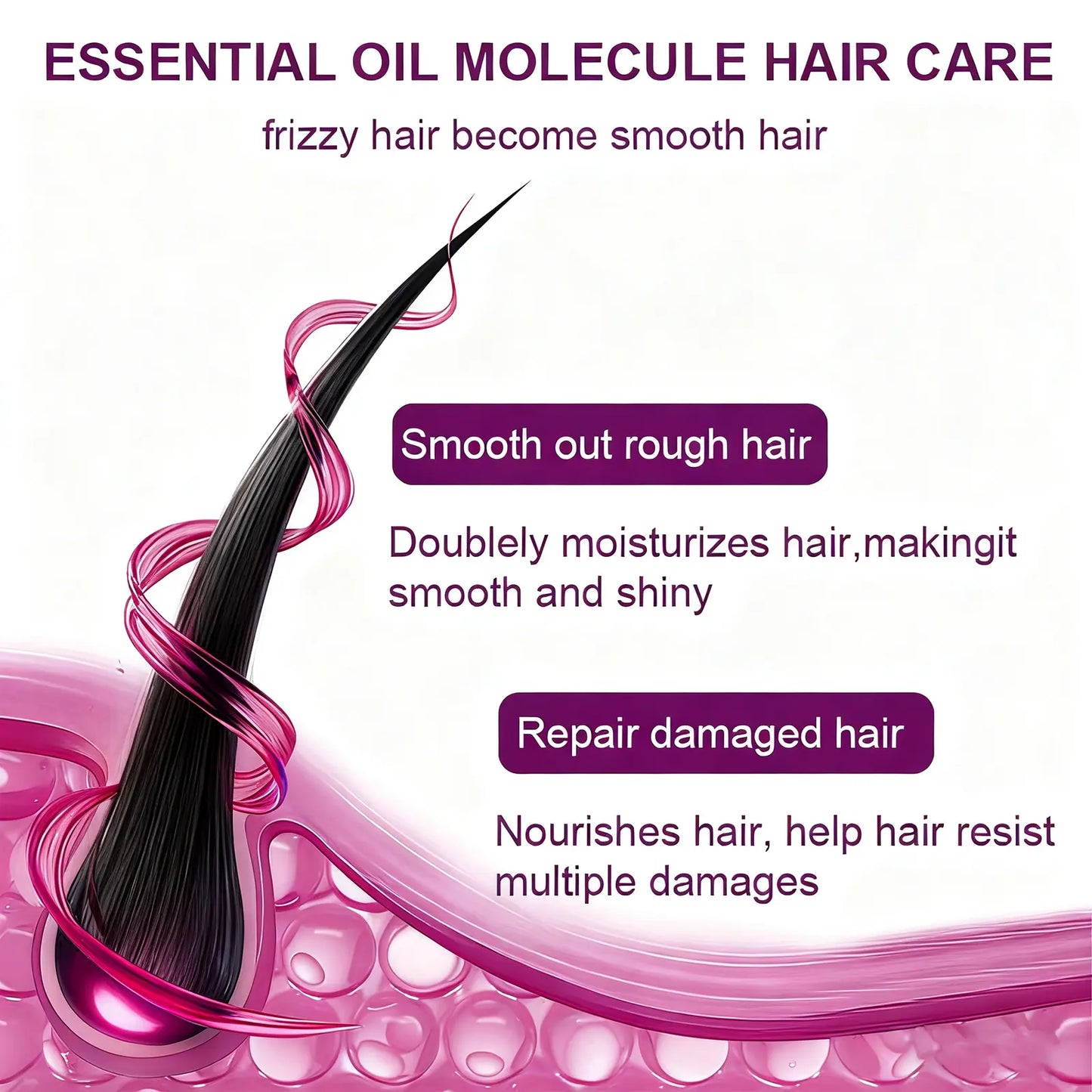✨55% OFF TODAY💜 Frizz Control Hair Capsules 🌿For Smooth, Shiny & Healthier-Looking Hair