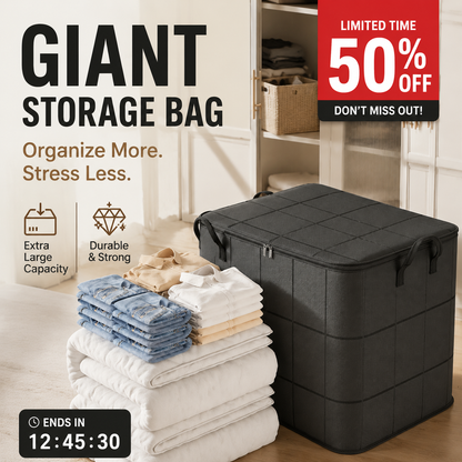 💥50% OFF Factory Clearance –📦Foldable Storage Tote – Waterproof, Dustproof, Big & Portable 🌟