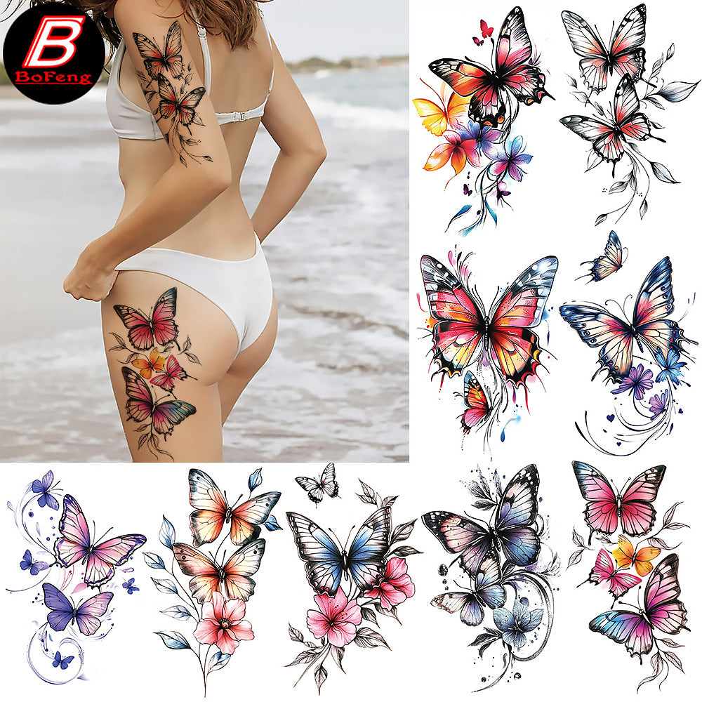 🔥HOT SALE 55% OFF🆒72 Sheets Large Black Temporary Tattoo Stickers - Tribal Wolves, Tigers, Lions, Snakes, Skulls