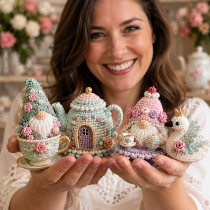 🧶 Whimsical Gnome Adventures — 9-Piece Fantasy Crochet DIY Kit