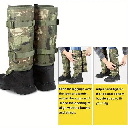 Unisex Adjustable Outdoor Snake-Resistant Leg Gaiters, Abrasion-Resistant Durable Fabric Protective Gear for Hunting, Hiking