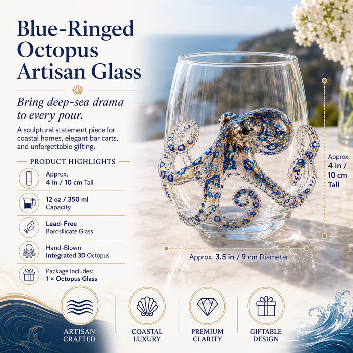 ⚡Artisanal Blue Ringed Octopus Glassware