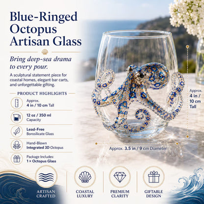 ⚡Artisanal Blue Ringed Octopus Glassware