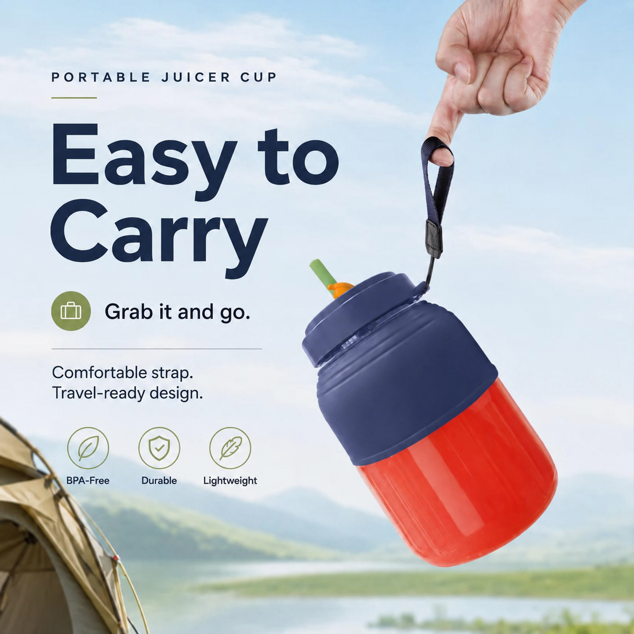 🍓 Portable Juicer Cup Blender – Fresh Smoothies & Shakes Anywhere