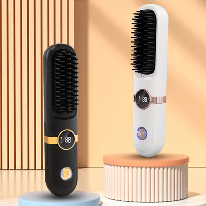 ✨✨Last Day Special Price 💥Wireless Ceramic Heating Hair Straightening Comb💇‍♀️