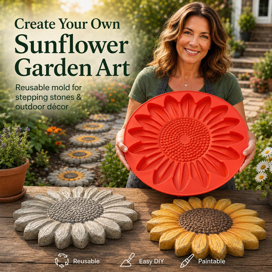 💥 LAST DAY 50% OFF - 🌻 Reusable Sunflower Stepping Stone Mold (📦Buy 2 Free Shipping)