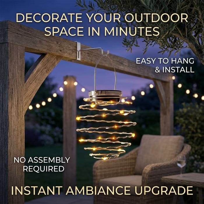 4-Pack Outdoor Solar Pendant Lights ✨🌙 Elegant Solar Hanging Lights for Gardens, Patios & Outdoor Spaces 🌿