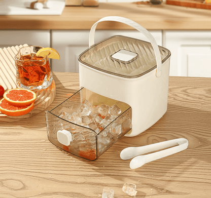 2-in-1 Large Capacity Ice Maker & Storage Bin Set