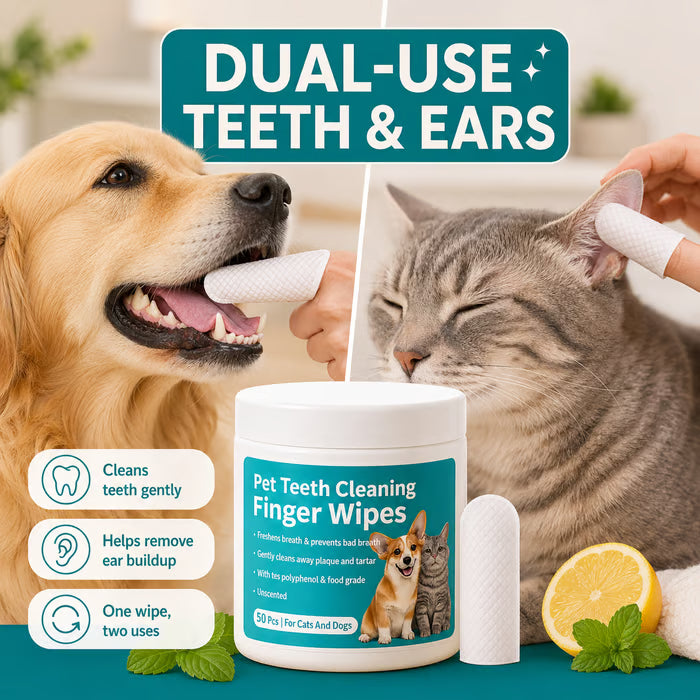 🐾  Pet Oral & Ear Hygiene Finger Wipes