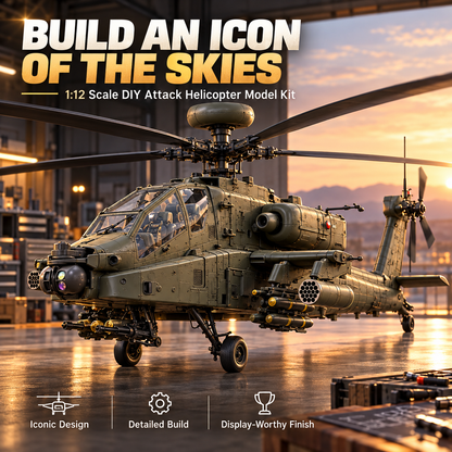 🚁Apache Attack Helicopter Model Kit – Build Your Own Military Aviation Legend