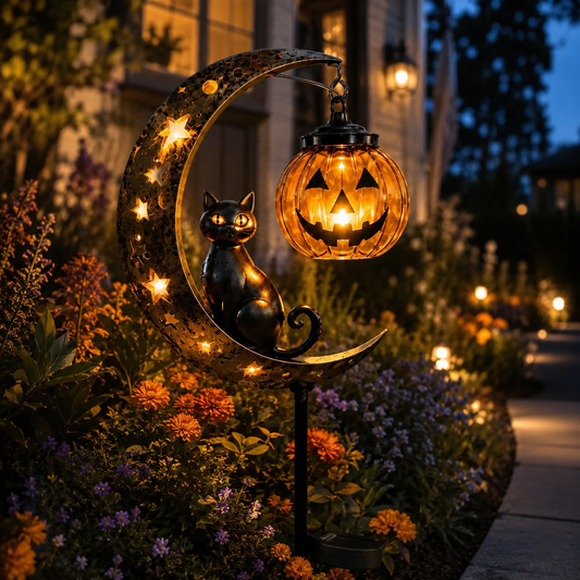 🎃 Halloween Early Bird Sale | 55% OFF Pumpkin Moon Garden Stake Light