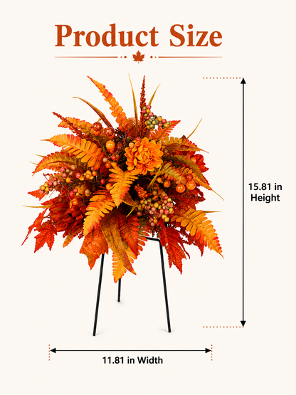 🍂Autumn Harvest Floral Garden Stake Arrangement