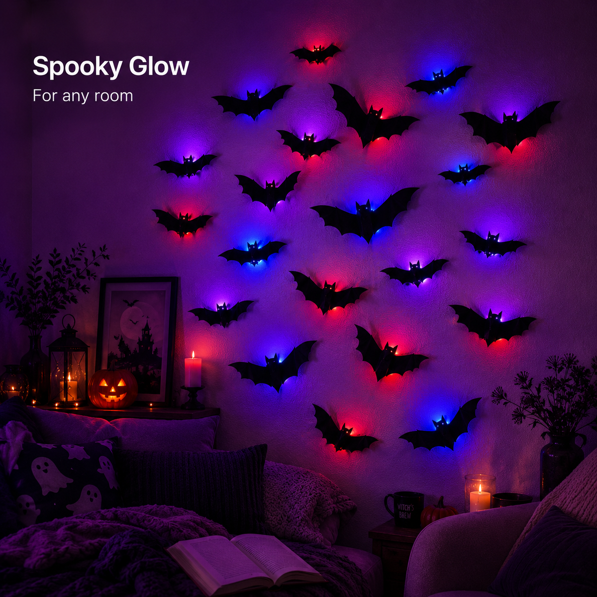 🔥SPOOKY SALE 55% OFF🦇 Halloween LED Bat Decorations